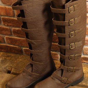 Brown Medieval Boots with Buckles