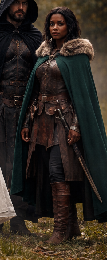 Green Fur Trimmed Cloak